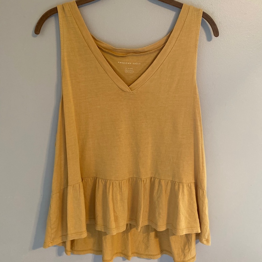 Mustard yellow American Eagle Tank
